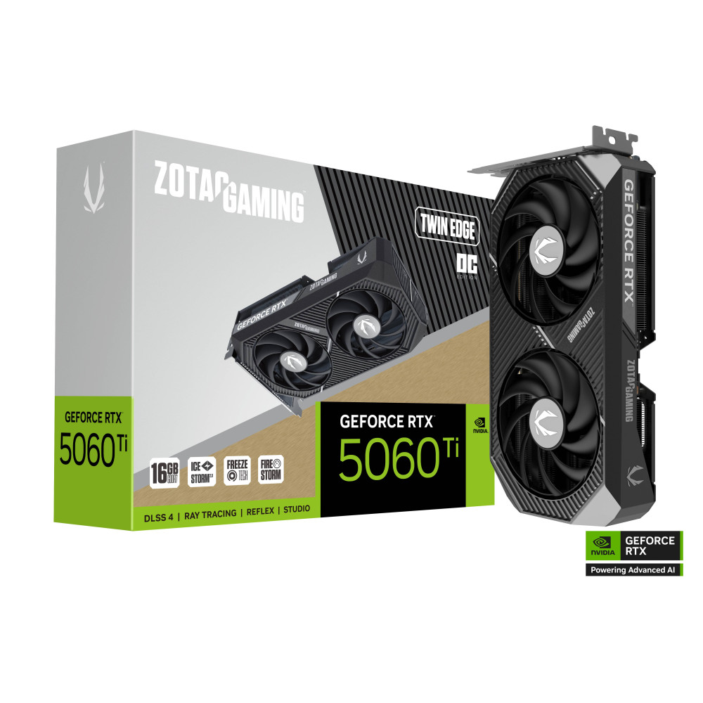 ZOTAC RTX 5060 Ti 16GB Twin Edge OC ZT-B50620H-10M