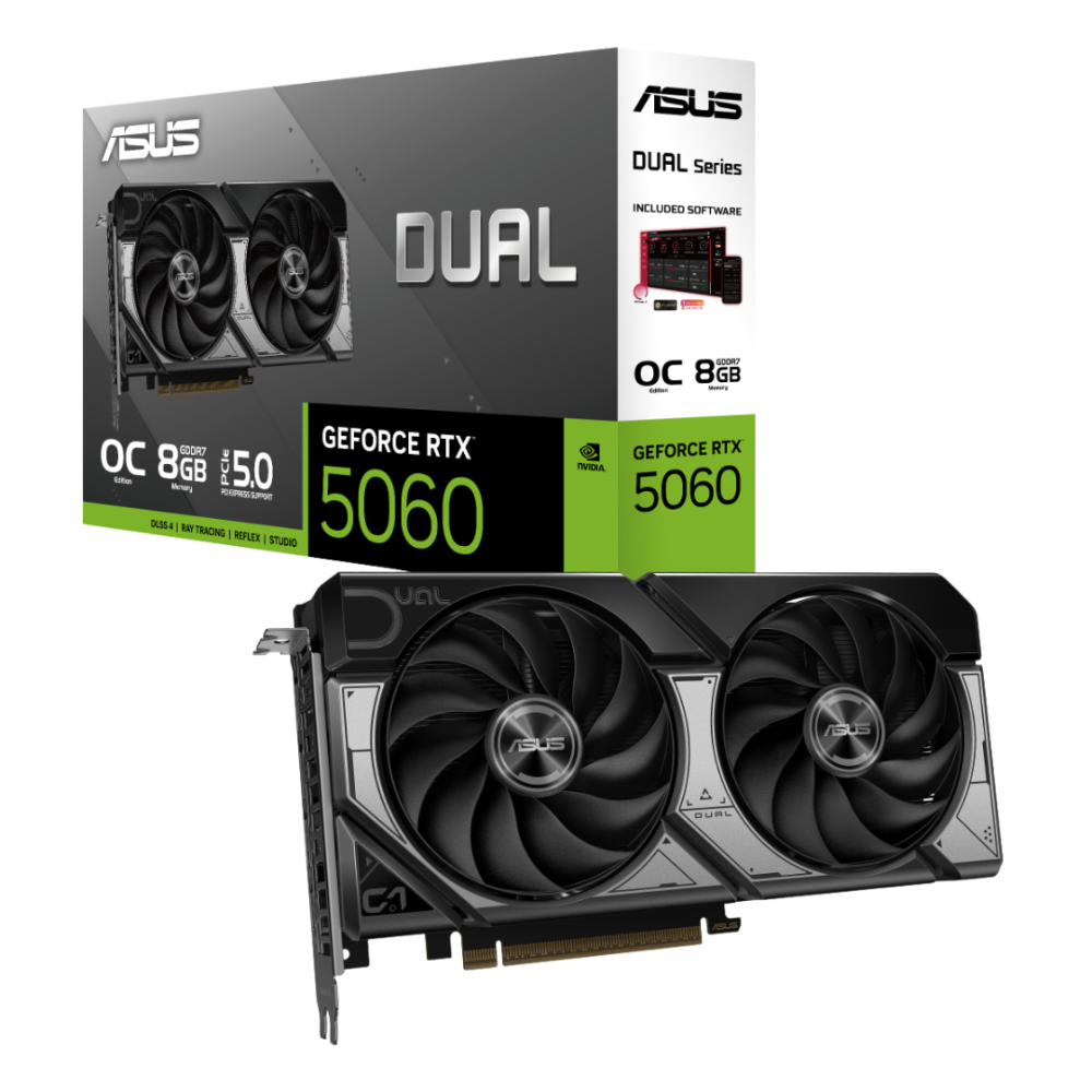 SCHEDA VIDEO ASUS Dual RTX 5060 OC 8GB GDDR7 PCIe 5.0 AI DLSS 4 HDMI 2.1 90YV0N12-M0NA00 SCHEDA VIDEO ASUS Dual RTX 5060 OC 8GB GDDR7 PCIe 5.0 AI DLSS 4 HDMI 2.1 90YV0N12-M0NA00