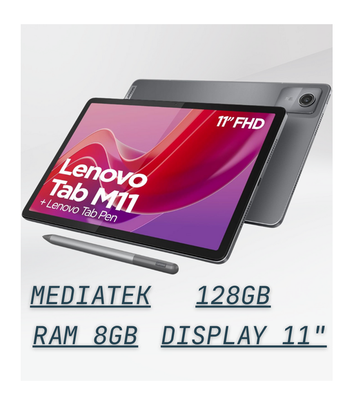 Lenovo Tab M11 ZADA0314SE 8gb 128gb