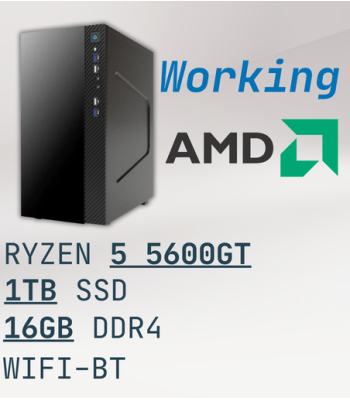 PC OFFICE RYZEN 5 5600GT 16GB SSD 1TB NVME WIFI BLUETOOTH