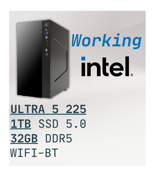 PC Gaming ITEK B860M  Intel Ultra 5 225  DDR5 32GB 6000  SSD 1TB PCIe 5.0