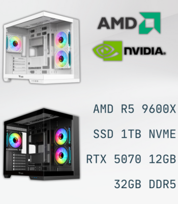 PC Gaming AMD Ryzen 5 9600X RTX 5070 12GB DDR5 32GB SSD 1TB Prestazioni Estreme Prezzo FPS