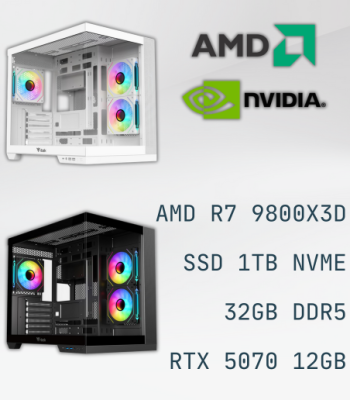 PC Gaming AMD Ryzen 7 9800X3D RTX 5070 12GB DDR5 32GB SSD 1TB Prestazioni Estreme Prezzo FPS