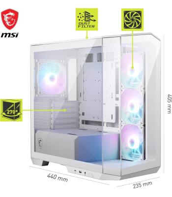CASE MSI MAG PANO M100R PZ WHITE TOWER 306-7G26W22-HH9 4711377136488